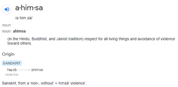 google-definition-ahimsa