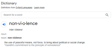 google-definition-non-violence