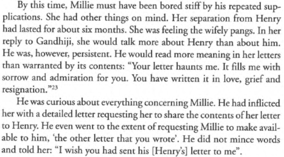 Gandhi-brahmacharya-his-women-associates-Millie-Bored-Stopped-Replying